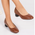 Women's Casual & Formal Low Square-Toe High Heels - Leather, Non-Slip, Secure Closure, New Summer Collection, Fashion Trend